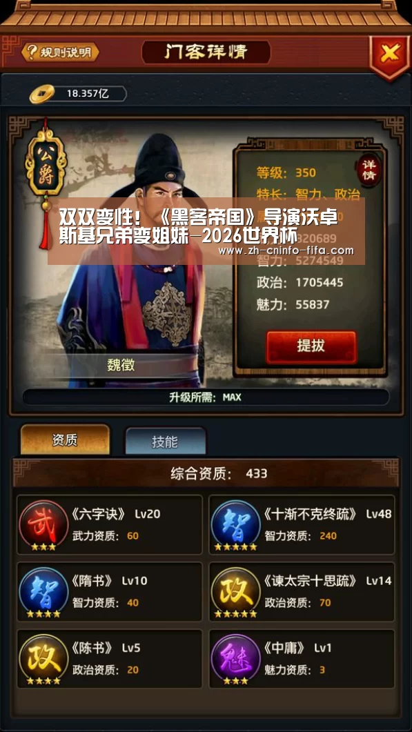 双双变性!《黑客帝国》导演沃卓斯基兄弟变姐妹-2026世界杯(图1) 世界杯外围买球